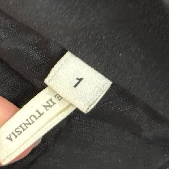 SANDRO wrap checked texture black flowy mini dress - Picture 6 of 8